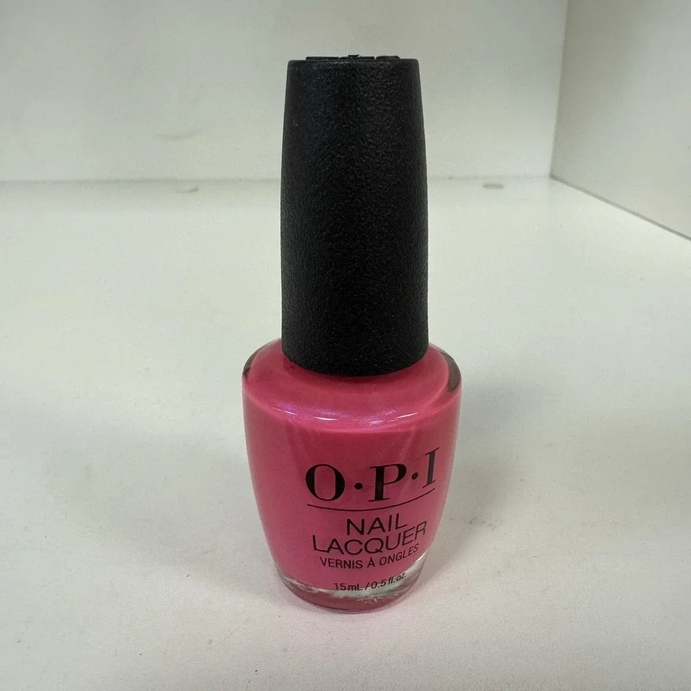 Opi Nail Lacquer Polish NL N36 Hotter Than You Pink Neon Pink Full Size .5 Oz